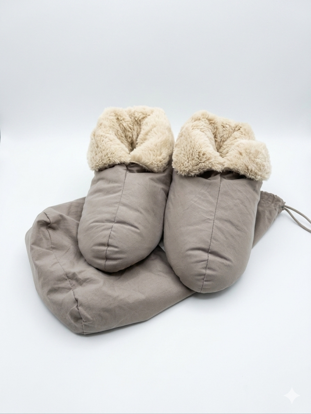 Restoration Hardware Womens Luxury Plush Foot Duvet Down Slippers Gray 7-8 S